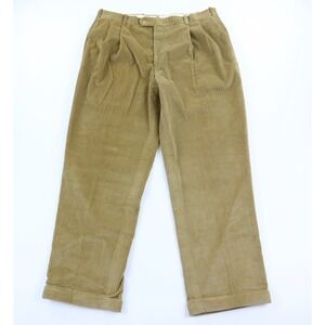Vintage Norman Stockton Thick Corduroy Pant Men's 38 x 31 Brown USA Made Pleated